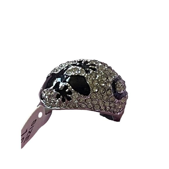 NWT rhinestone ring with black gecko design ring US size 8 - Picture 7 of 8